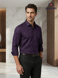 Mensfield Luxury Deep Plum Formal Shirt - Premium Executive Slim Fit
